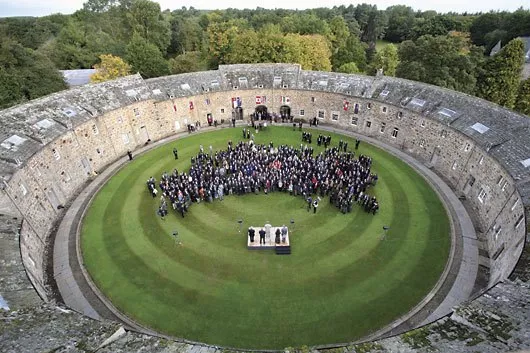Gordonstoun's famous Round Square building | Dickinson British Boarding School Consulting